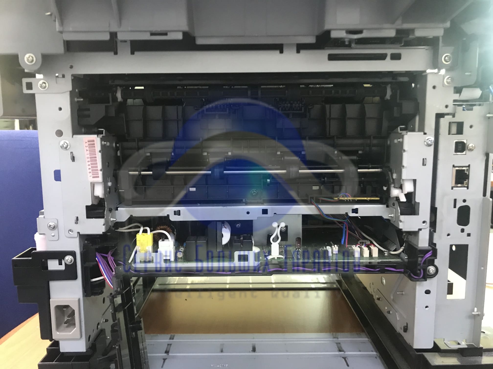 Расположения печки в лазерном принтере Samsung
